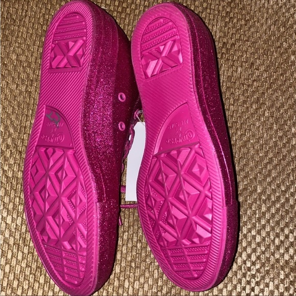 Converse Limited Edition Magenta Sparkle Glitter NWOB - Picture 7 of 7
